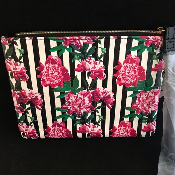 Neiman Marcus Wristlet Zip Pouch w/Floral Design - Picture 3 of 5